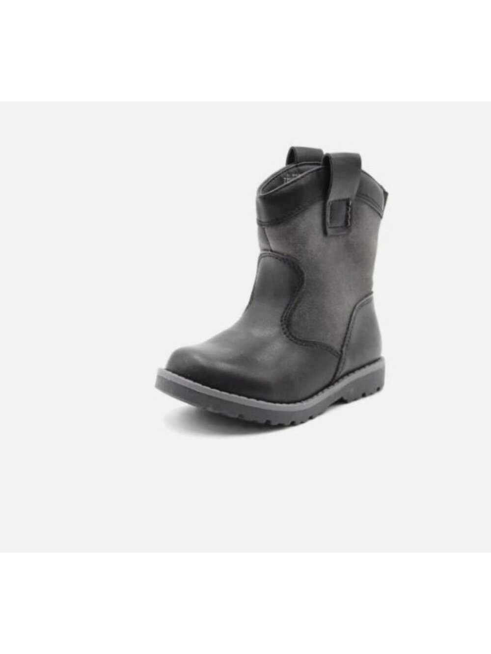 Cat & Jack Kids Black & Gray Pull-On Boots Size 6 - Picture 6 of 7